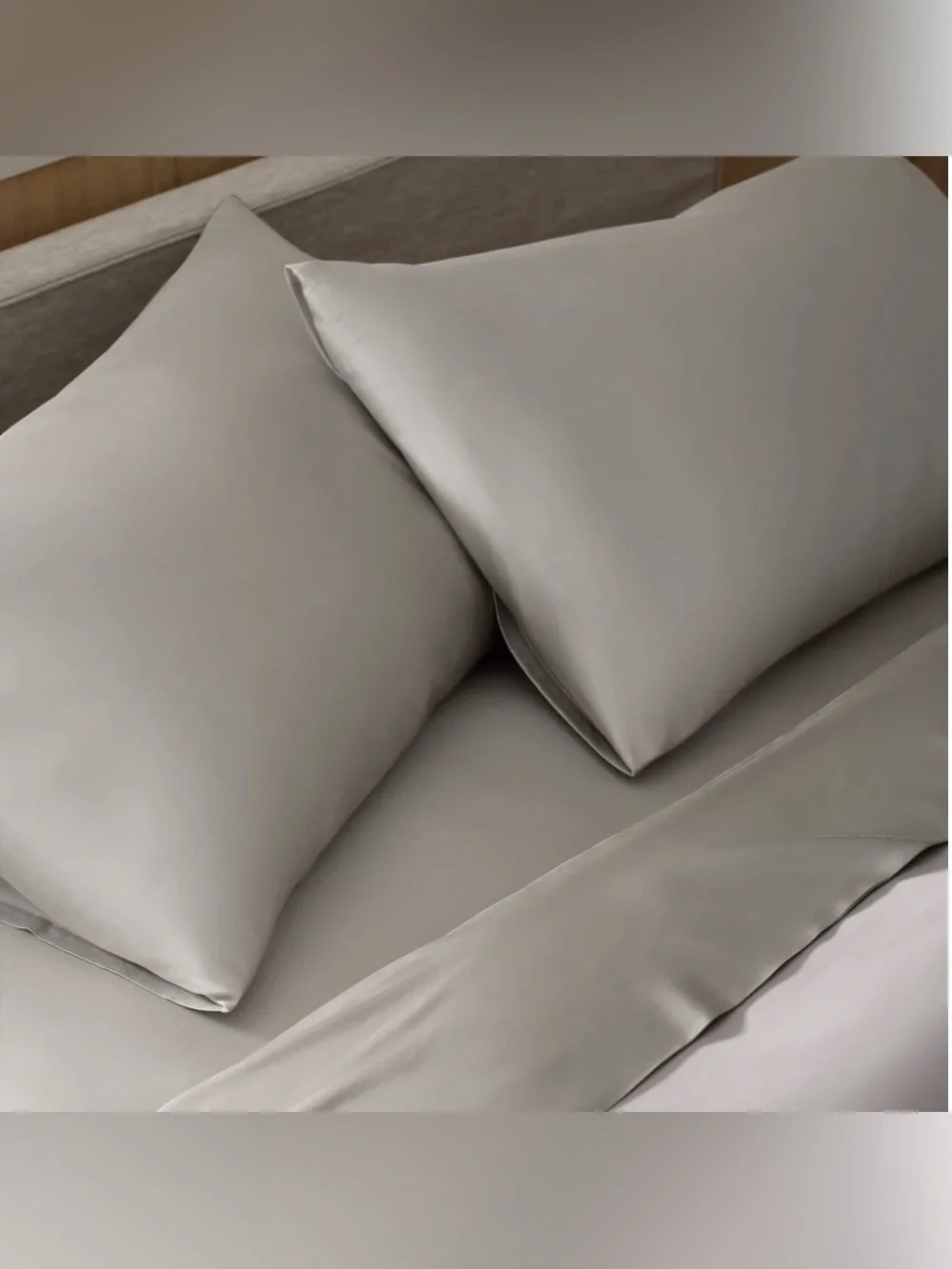 Cozy Earth Bamboo Pillowcases set of 2 - light gray - king - new in packaging